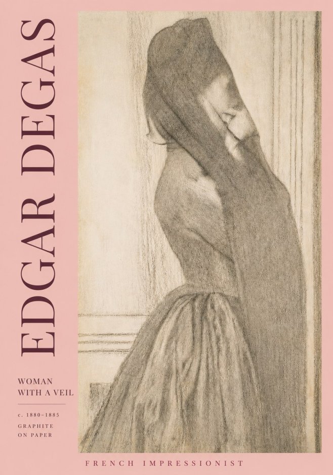 Edgar Degas Woman with a Veil No3 - Poster