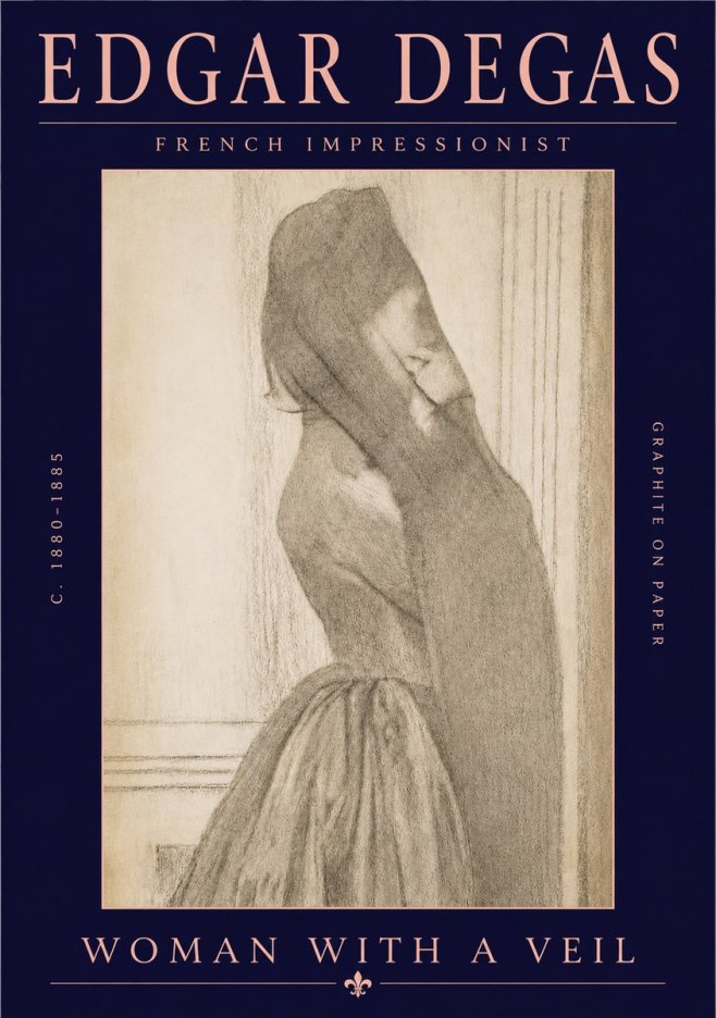 Edgar Degas Woman with a Veil No5 - Poster