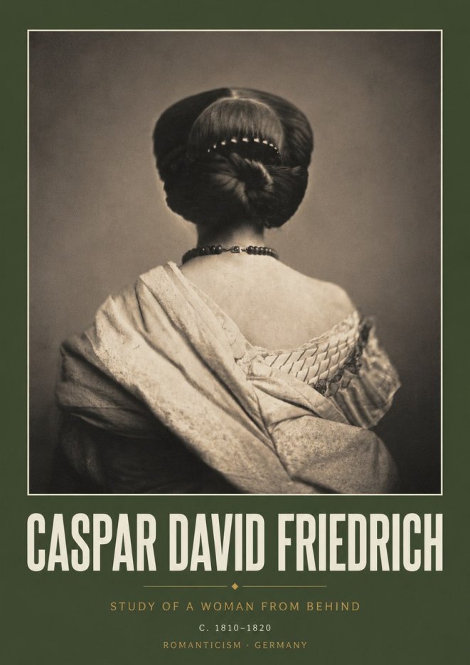 Caspar David Friedrich Study of a Woman from Behind No3 - Poster