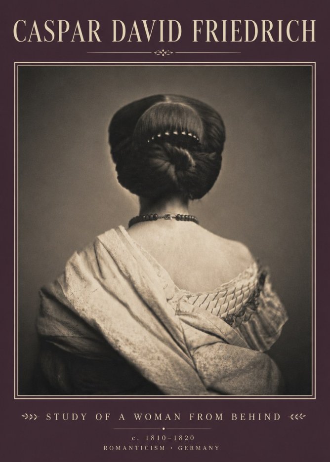 Caspar David Friedrich Study of a Woman from Behind No5 - Poster