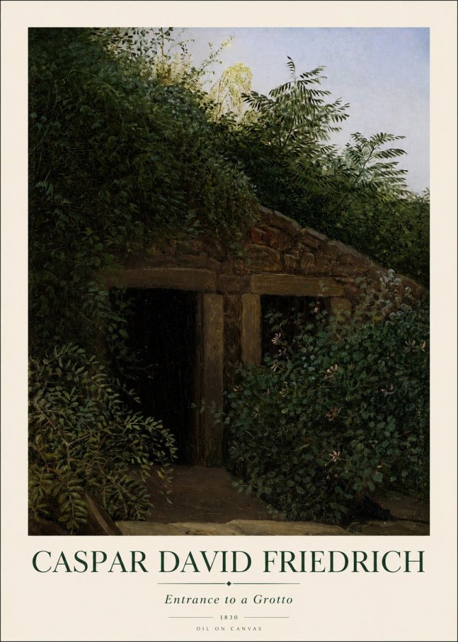 Caspar David Friedrich Entrance to a Grotto No1 - Poster