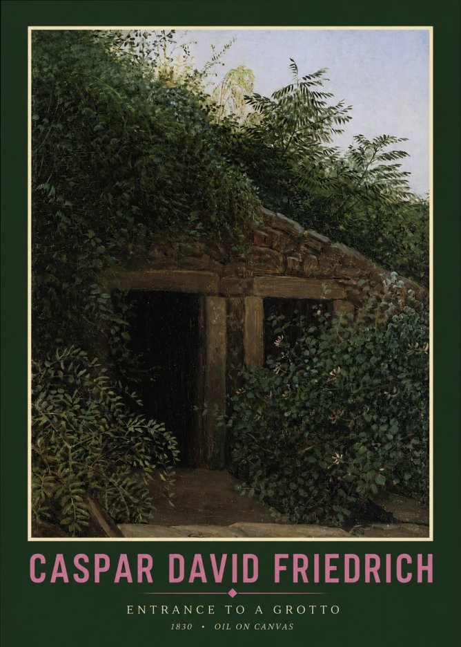 Caspar David Friedrich Entrance to a Grotto No2 - Poster