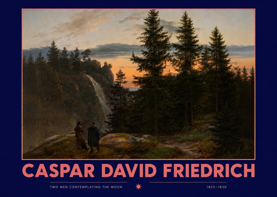 Caspar David Friedrich Two Men Contemplating the Moon I No2 - Poster
