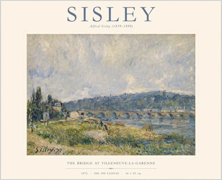 Sisley The Bridge at Villeneuve-la-garenne II No1 - Poster