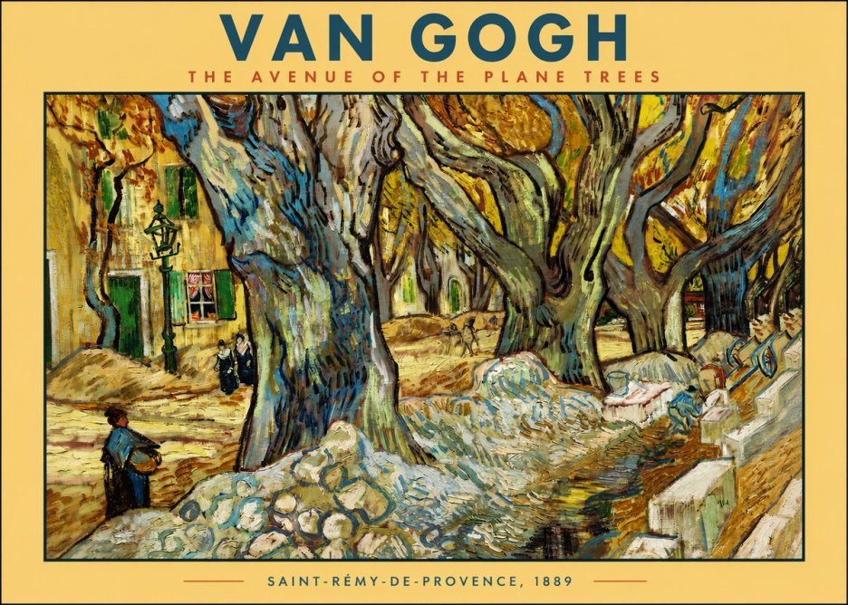 Van Gogh The Avenue of the Plane Trees No2 - Poster