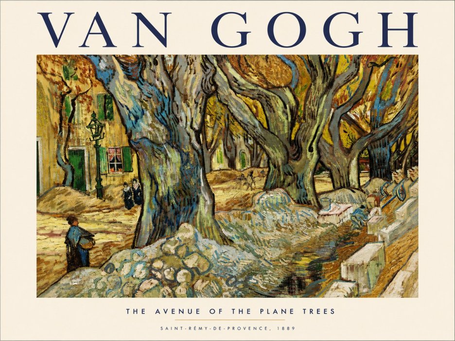 Van Gogh The Avenue of the Plane Trees No3 - Poster