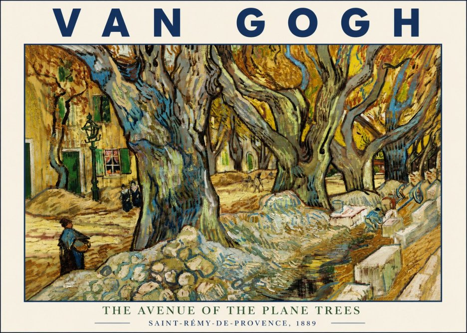 Van Gogh The Avenue of the Plane Trees No4 - Poster