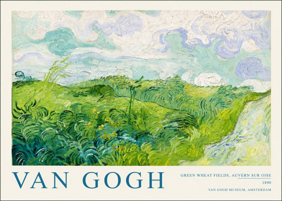 Van Gogh Green Wheat Fields, Auvern Sur Oise No2 - Poster