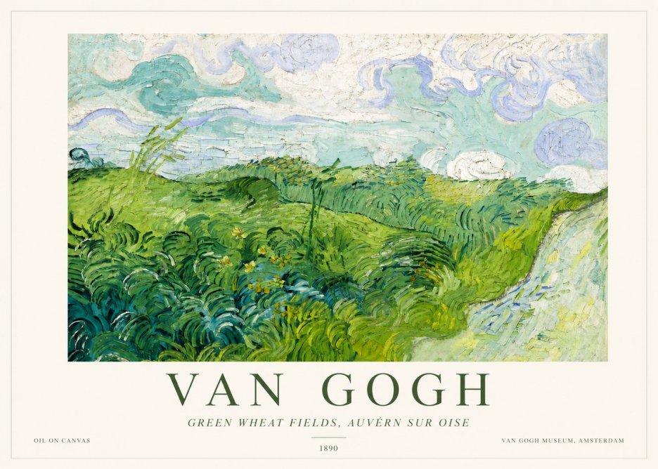 Van Gogh Green Wheat Fields, Auvern Sur Oise No3 - Poster