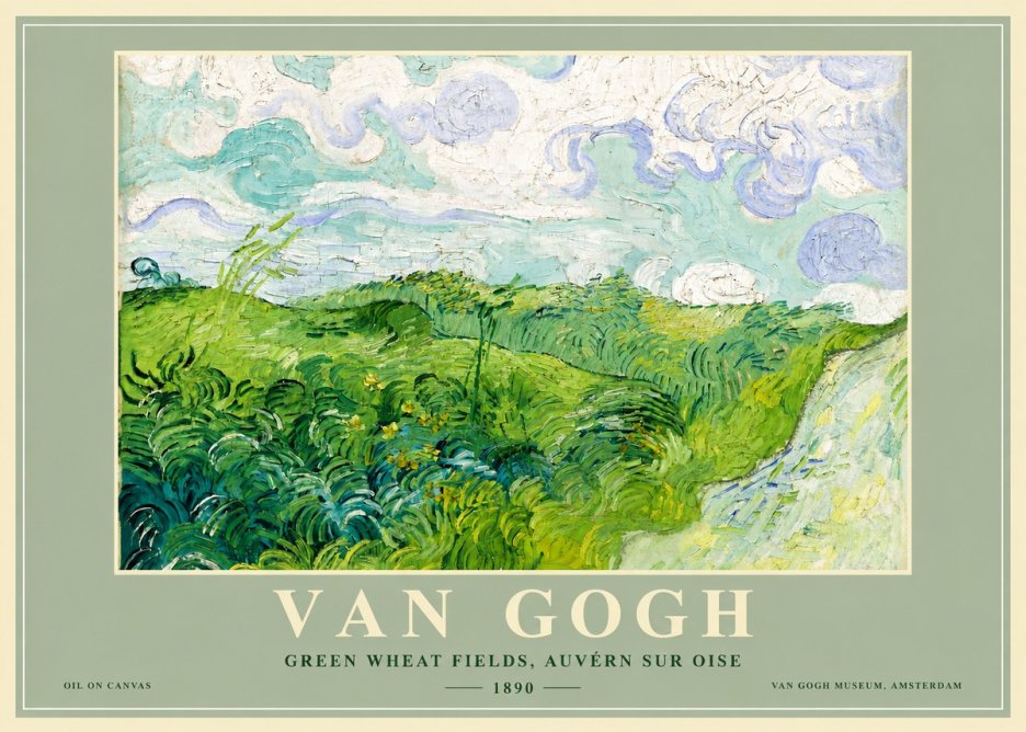 Van Gogh Green Wheat Fields, Auvern Sur Oise No4 - Poster
