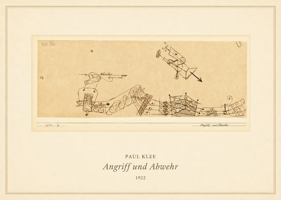 Paul Klee Angriff Und Abwehr No5 - Poster