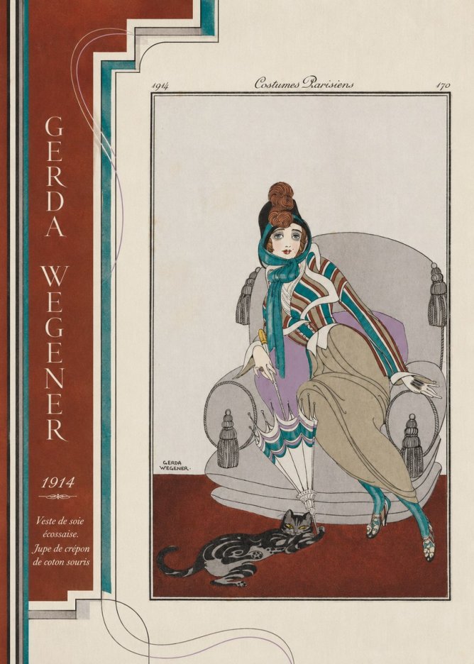Gerda Wegener Veste De Soie Écossaise. Jupe De Crépon De Coton Souris. No2 - Poster