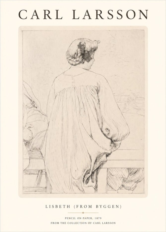 Carl Larsson Lisbeth (from Byggen) No1 - Poster