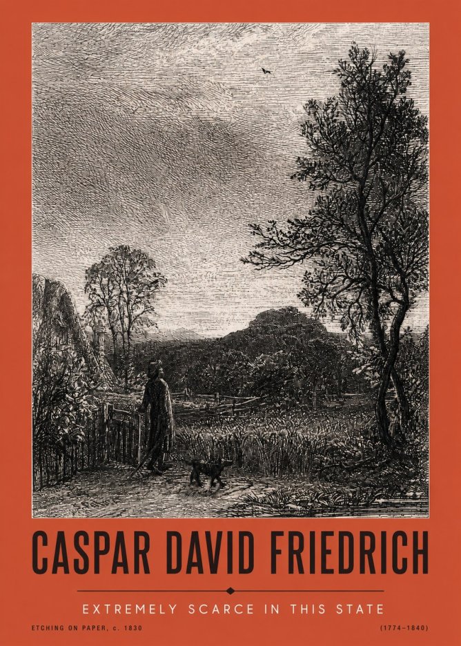 Caspar David Friedrich Extremely Scarce in This State No2 - Poster