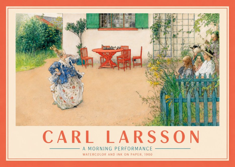 Carl Larsson A Morning Performance No4 - Poster