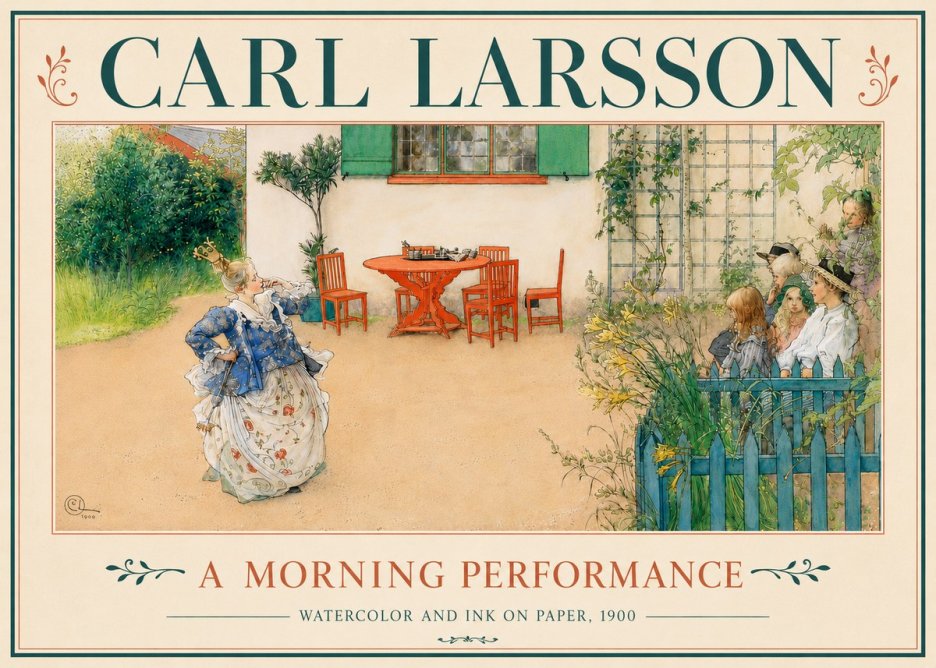 Carl Larsson A Morning Performance No6 - Poster