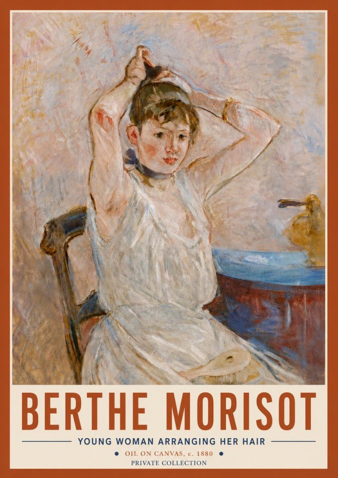 Berthe Morisot Young Woman Arranging Her Hair No4 - Poster