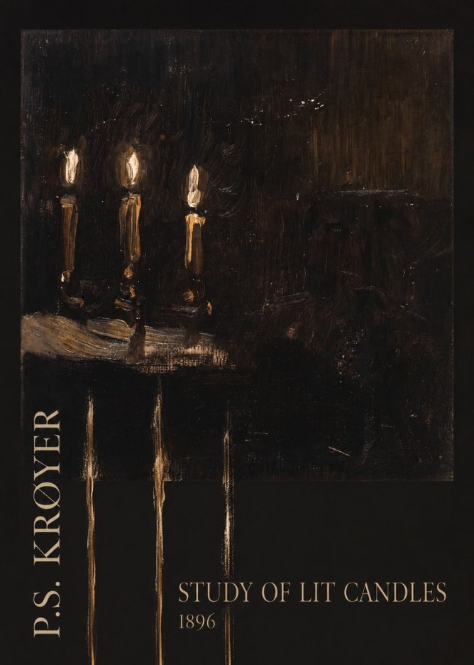 P.S. Krøyer Study of Lit Candles No3 - Poster