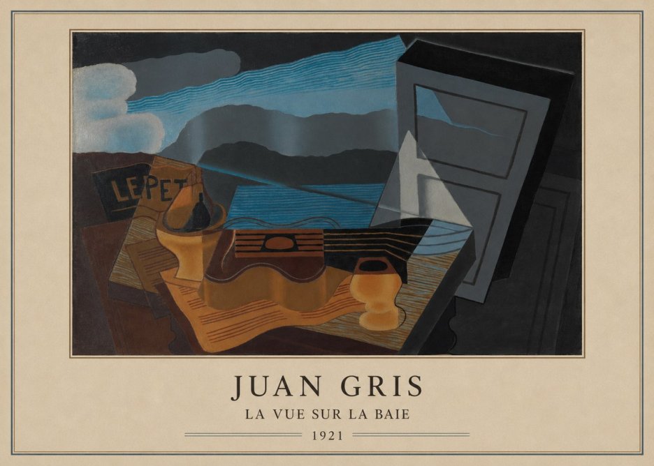 Juan Gris La Vue Sur La Baie No4 - Poster