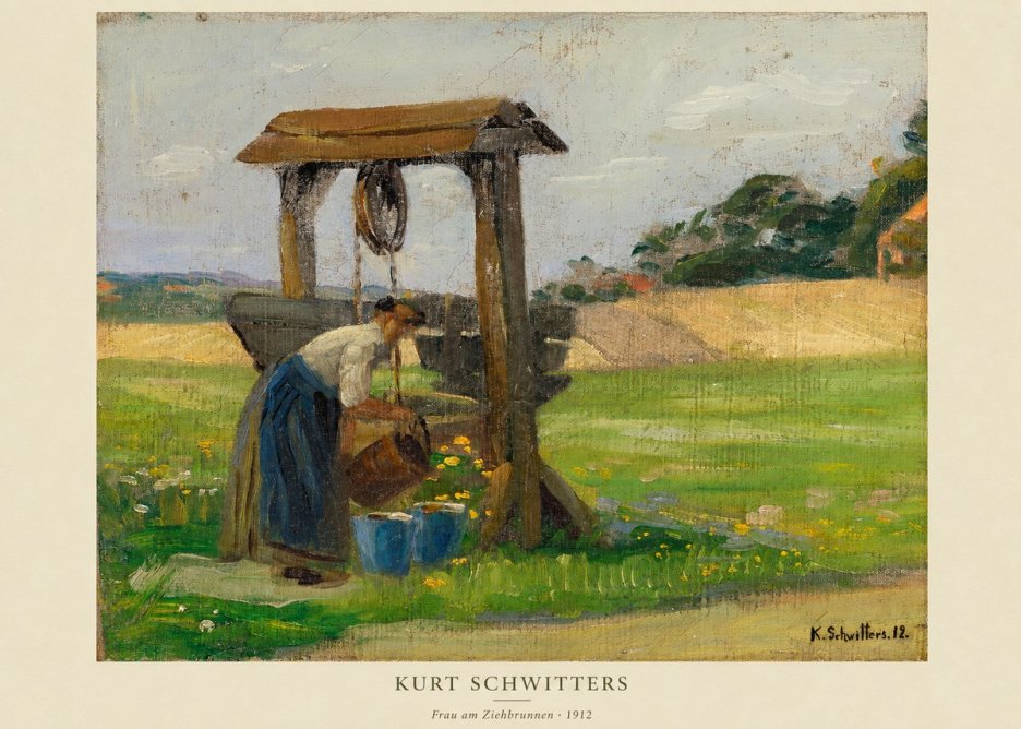 Kurt Schwitters Frau Am Ziehbrunnen No6 - Poster