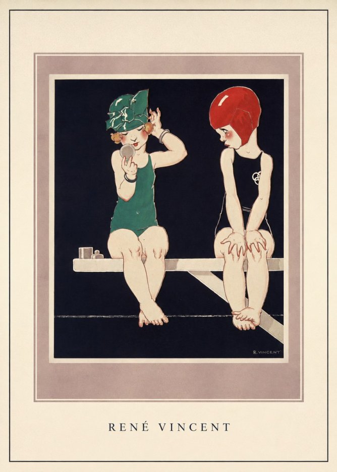 René Vincent At the Poolside No5 - Poster