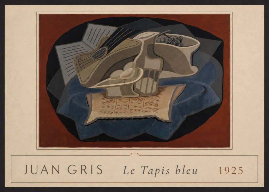 Juan Gris Le Tapis Bleu No4 - Poster
