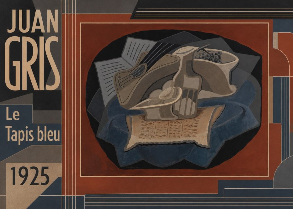 Juan Gris Le Tapis Bleu No5 - Poster