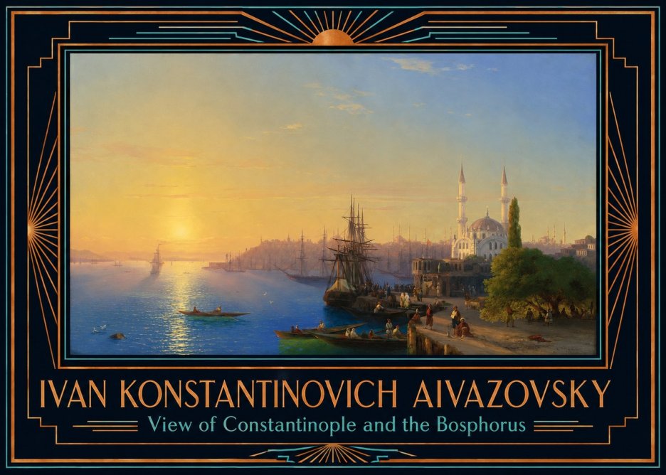 Ivan Konstantinovich Aivazovsky View of Constantinople and the Bosphorus No6 - Poster