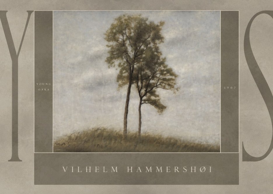 Vilhelm Hammershøi Young Oaks No5 - Poster