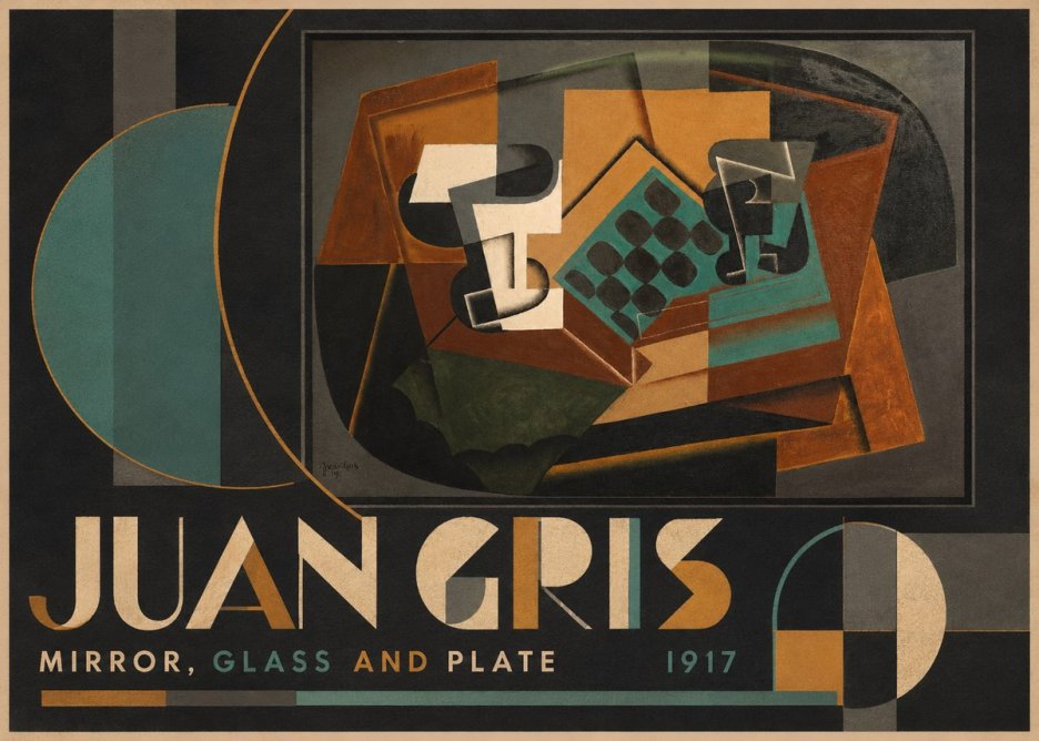 Juan Gris Mirror, Glass and Plate No5 - Poster