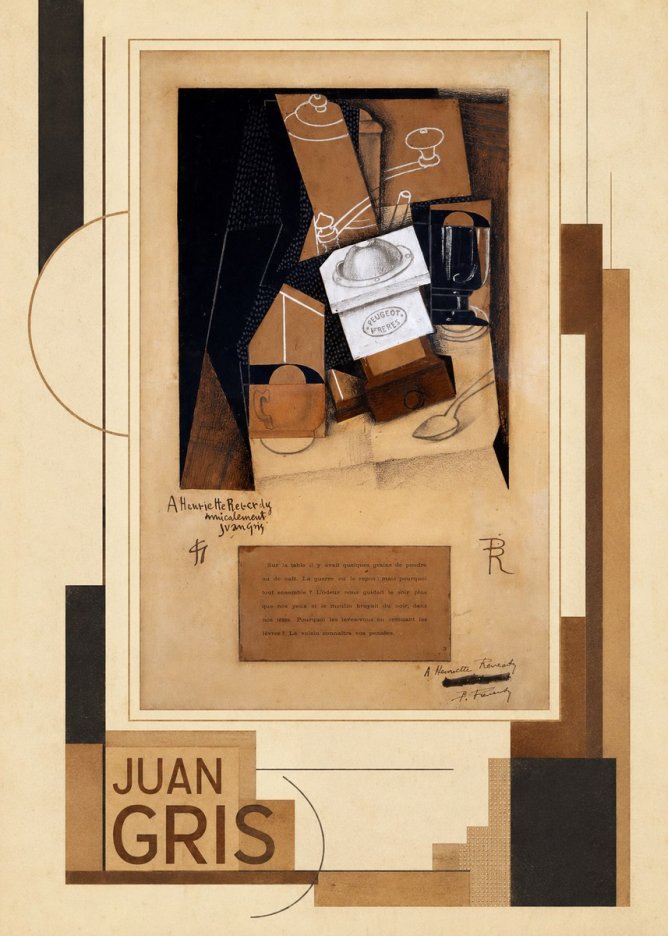 Juan Gris Still Life with Coffee Grinder II No6 - Poster