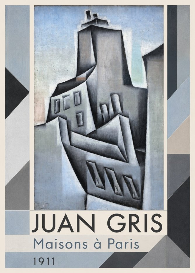 Juan Gris Maisons À Paris No1 - Poster