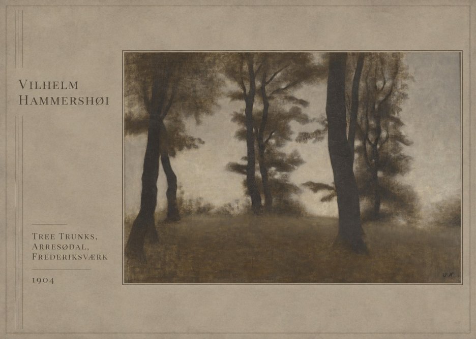 Vilhelm Hammershøi Tree Trunks, Arresødal, Frederiksværk No2 - Poster