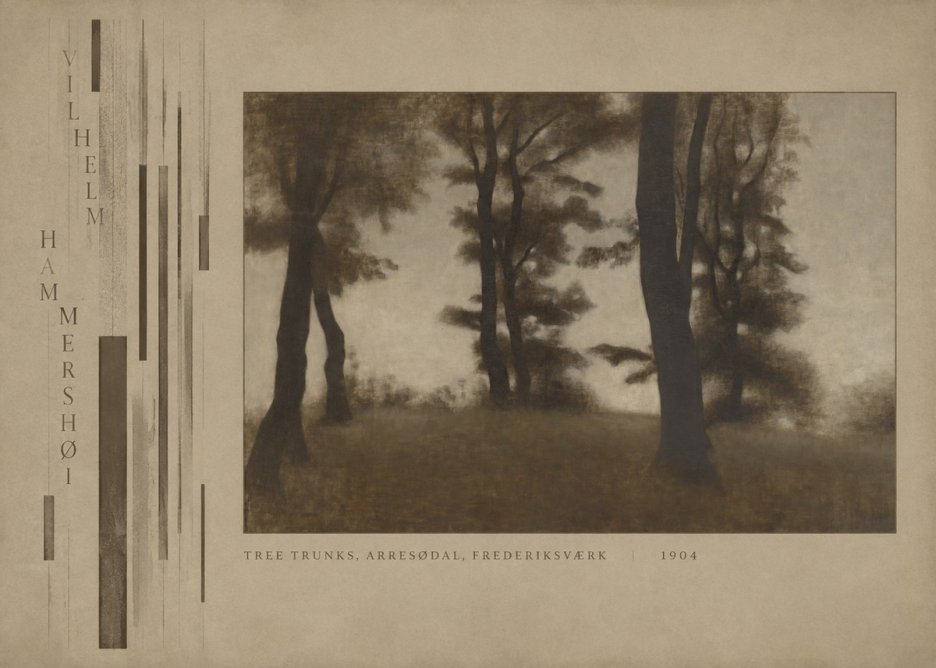 Vilhelm Hammershøi Tree Trunks, Arresødal, Frederiksværk No6 - Poster