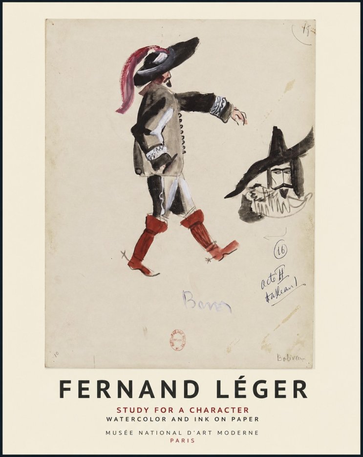Fernand Léger Study for a Character II No1 - Poster