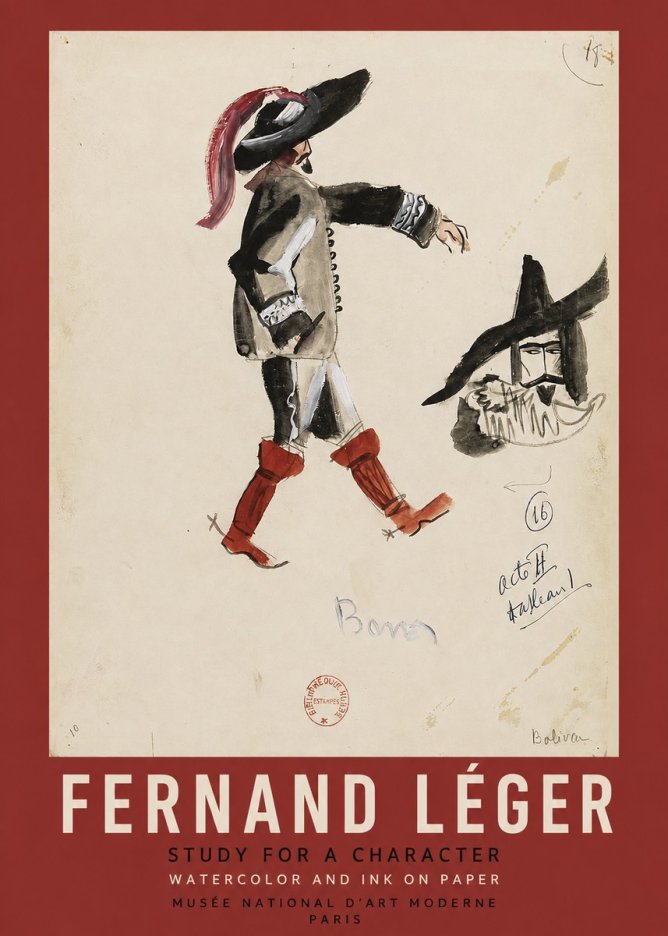 Fernand Léger Study for a Character II No2 - Poster