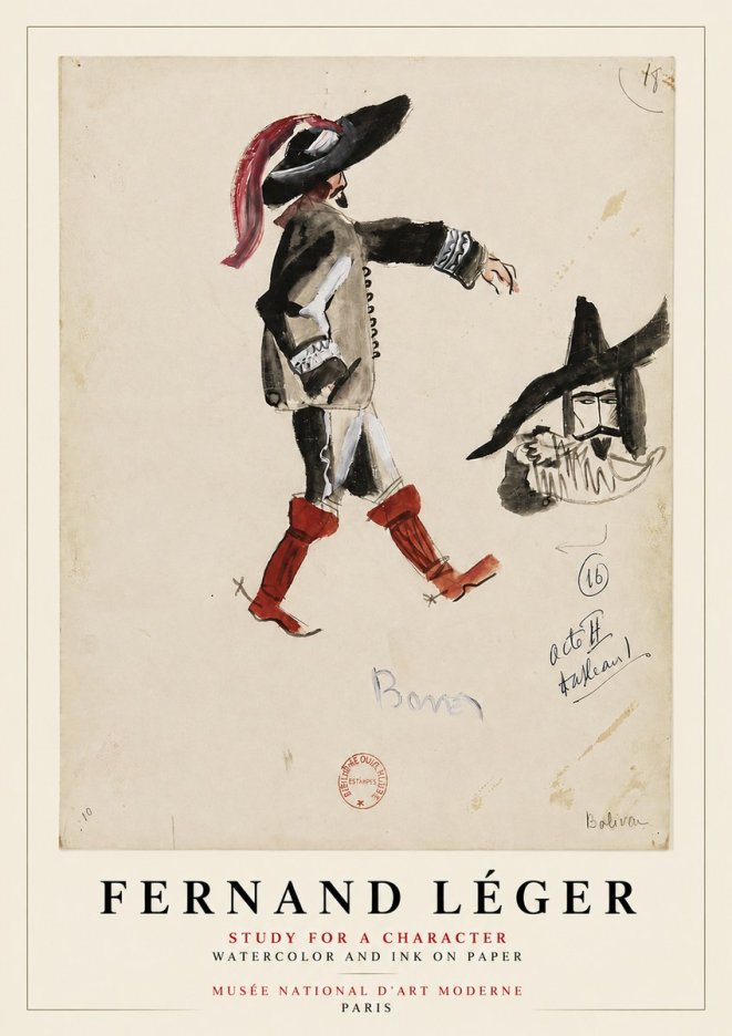 Fernand Léger Study for a Character II No3 - Poster