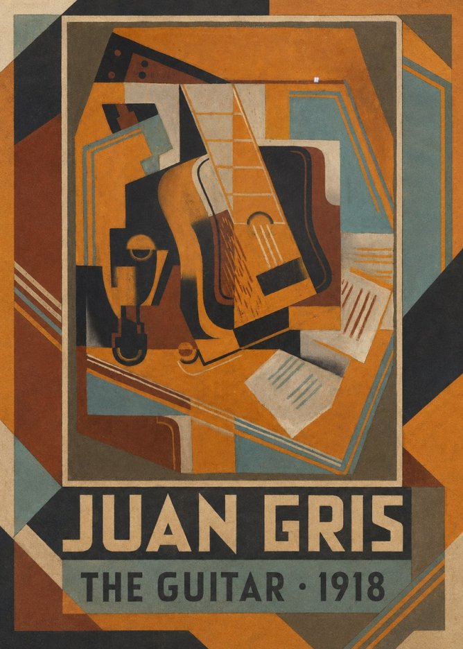 Juan Gris The Guitar No1 - Poster