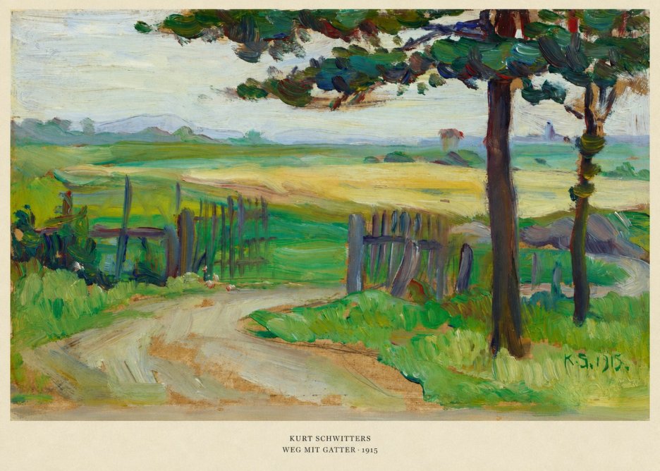 Kurt Schwitters Weg Mit Gatter No5 - Poster