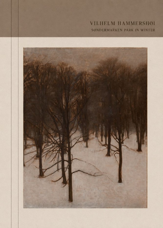 Vilhelm Hammershøi Søndermarken Park in Winter No3 - Poster