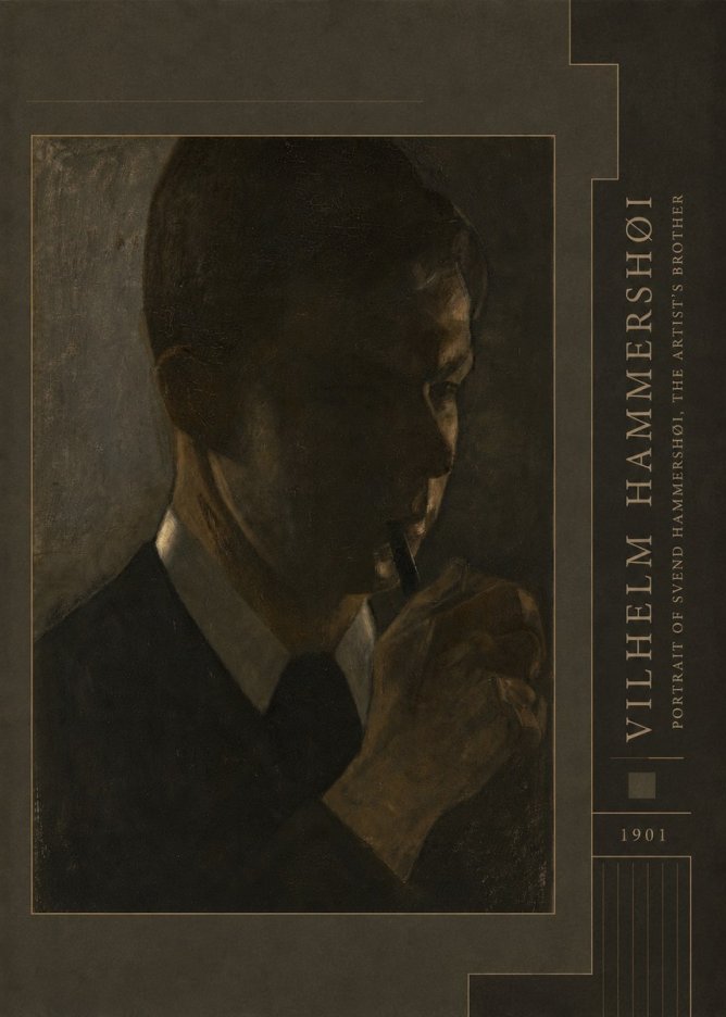 Vilhelm Hammershøi Portrait of Svend Hammershøi, the Artist's Brother No4 - Poster
