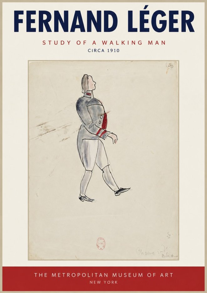 Fernand Léger Study of a Walking Man No2 - Poster
