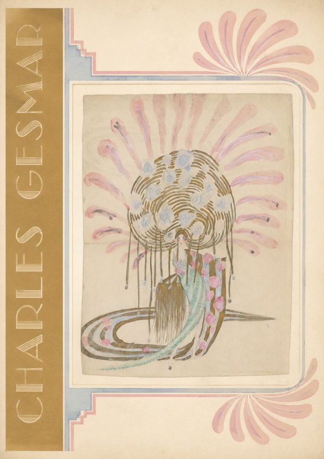 Charles Gesmar Woman with Headdress No2 - Poster