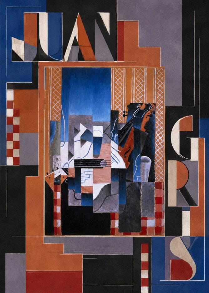 Juan Gris Still Life with Guitar and Violin No5 - Poster