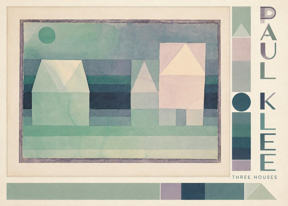 Paul Klee Three Houses No2 - Poster