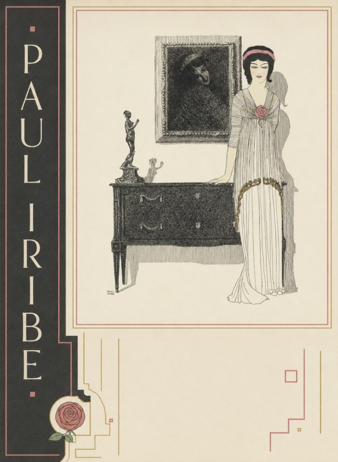 Paul Iribe Elegant Figure in Art Deco Interior No2 - Poster