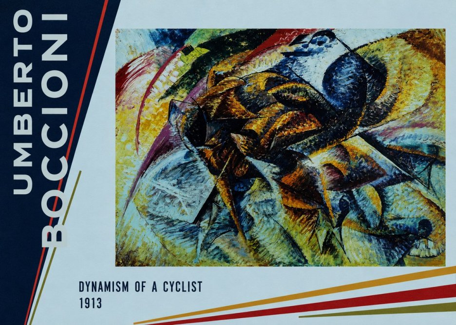Umberto Boccioni Dynamism of a Cyclist II No2 - Poster