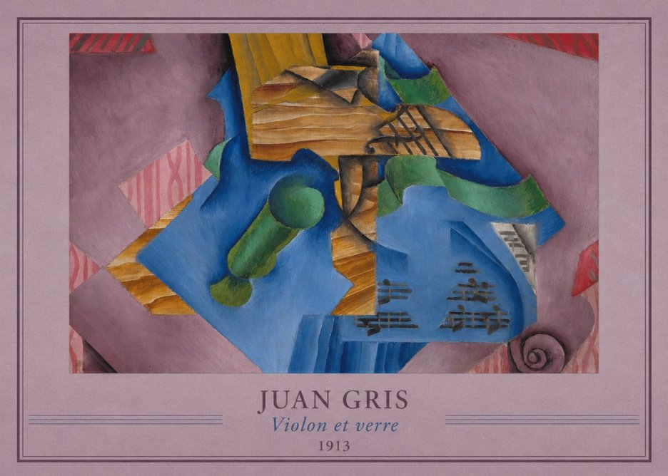 Juan Gris Violon Et Verre No4 - Poster