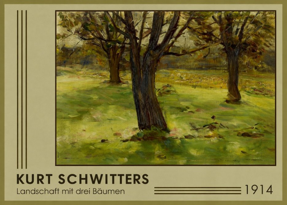 Kurt Schwitters Landschaft Mit Drei Bäumen No1 - Poster