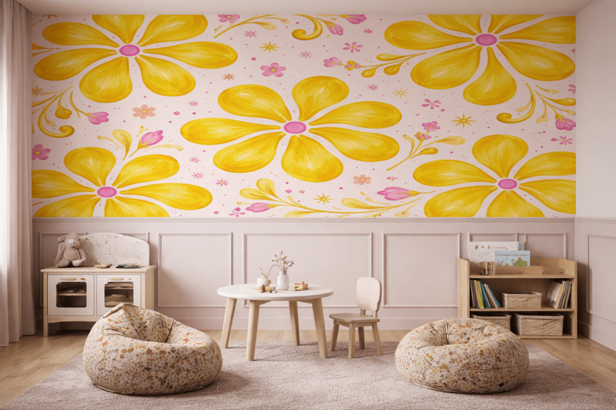 Sunlit Blossom Mural